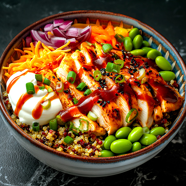 Bol au poulet épicé