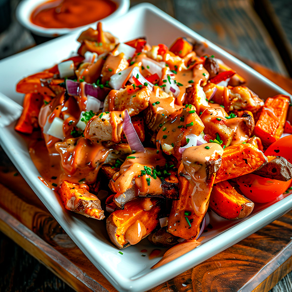 Poutine Shish-taouk (Patates douces)