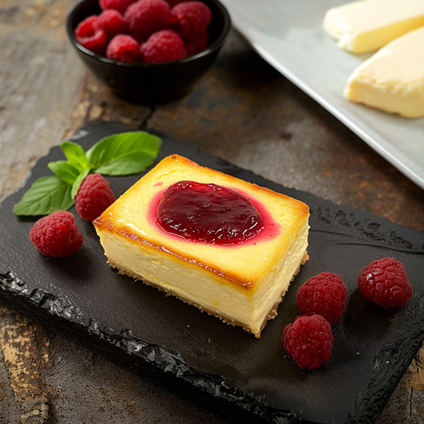 Gateau fromage framboise protéiné