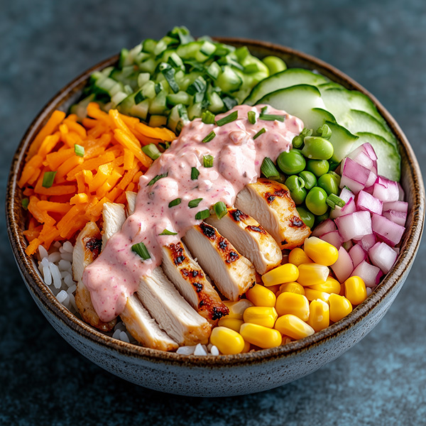 Bang bang chicken bowl