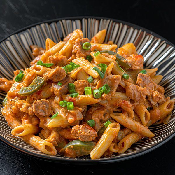 Penne crémeux saucisses italienne